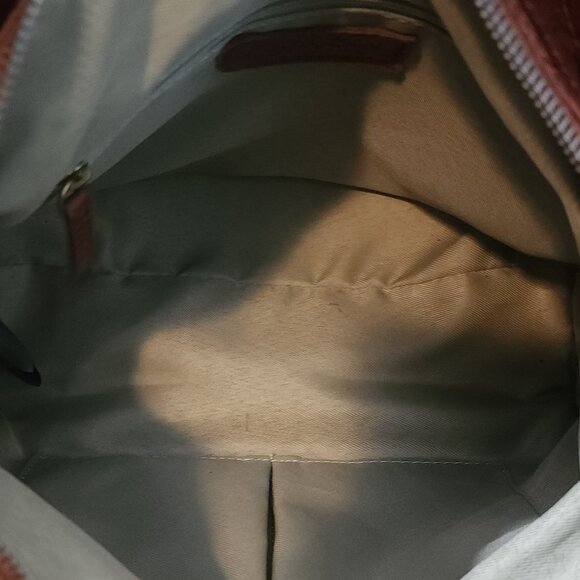 American Leather Co. Lenox Triple Entry Brown Leather Satchel - Picture 8 of 10